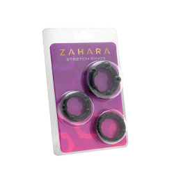 Zahara Anillas 3 Pcs Black